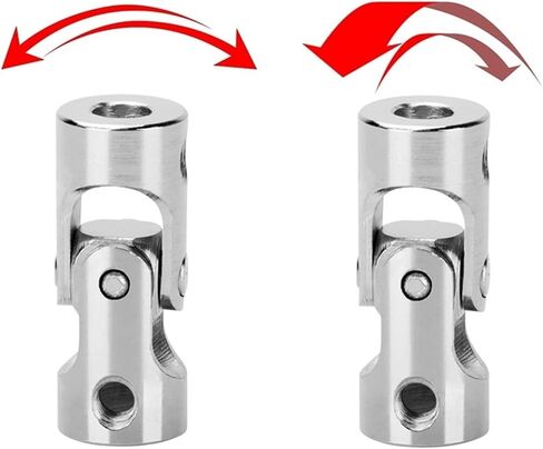 Universal Joints 4 Packs 4mm to 4mm Steel Universal Joint Cardan Coupling Connector, Rotatable Model DIY Motor Shaft Fitting Accessory for Connecting Model Cars, Model Ships, Robots, et in Saudi Arabia
