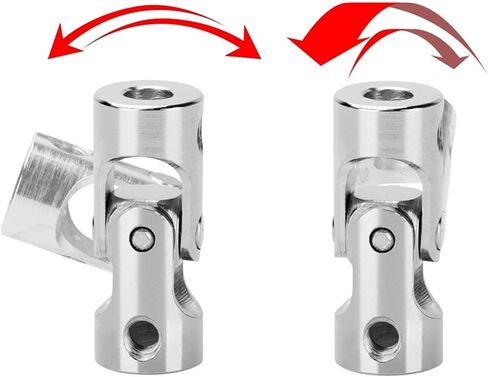 Universal Joints 4 Packs 4mm to 4mm Steel Universal Joint Cardan Coupling Connector, Rotatable Model DIY Motor Shaft Fitting Accessory for Connecting Model Cars, Model Ships, Robots, et in Saudi Arabia
