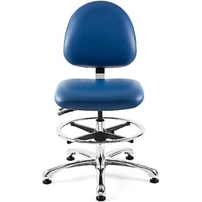 9051LC2 Class10 Cert Cleanroom Chair, Fixed, Blue in Saudi Arabia
