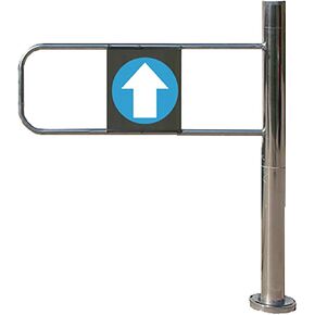 بوابة التأرجح التلقائية للألعاب الفولاذ المقاوم للصدأ لمحلات السوبر ماركت والمكتبات والمستودعات - جهاز مدخل في اتجاه واحد مع ميزة إغلاق تلقائي (الجانب الأيسر ، 90x97 سم) in Kuwait