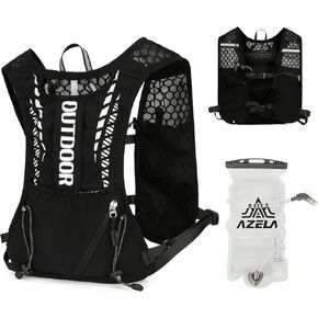 ترطيب الجري مع السترة مع 1.5 لتر من المثانة المائية لحقائب المشي لمسافات طويلة ، سترة السلامة العاكسة للرجال والنساء ، معدات ماراثون قابلة للتعديل خفيفة الوزن لركض درب in Kuwait