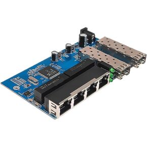 1000/*M 2 Fiber 4 RJ45 Optical Media Converter Transceiver Optic Network Switch 20KM s-f.p Gigabit Switch(with SFP Module) in Kuwait