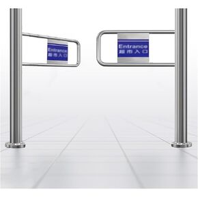 بوابة التأرجح التلقائية للفولاذ المقاوم للصدأ - جهاز مدخل/خروج في اتجاه واحد للأبواب المزدوجة ، والتحكم الآمن في الوصول للمتاجر والمكتبات ، عرض 180 سم (70 7/8 ") in Kuwait
