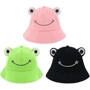 haoohu 5 قطع ضفدع قبعة الكبار الضفدع دلو القبعة السفر شاطئ مهرجان الصيف شمس قبعة لباس الحزب in Kuwait