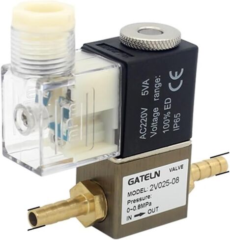2V025-08 Normally closed pneumatic control valve 24V 220V 1/4" 2-way 2-position air solenoid valve(With 6mm fittings-01) in Saudi Arabia