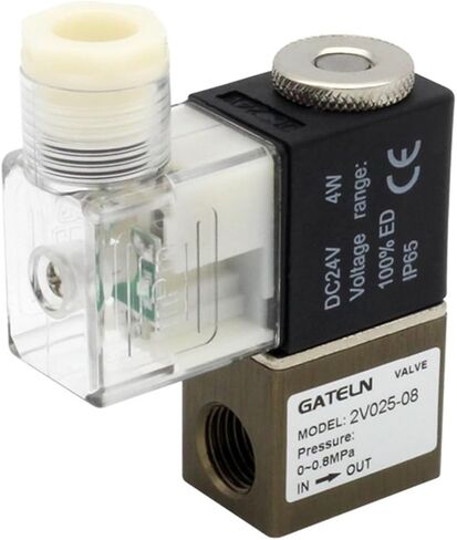 2V025-08 Normally closed pneumatic control valve 24V 220V 1/4" 2-way 2-position air solenoid valve(With 6mm fittings-01) in Saudi Arabia