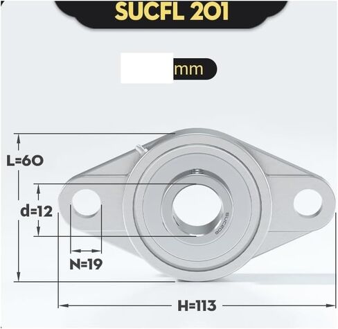 Housing Stainless Steel Outer Spherical Bearing SUCFL201/202/203/204/205/206/207/208/209/21/211/212/SUCFL213 Bearings(SUCFL212 ID60mm) in Saudi Arabia