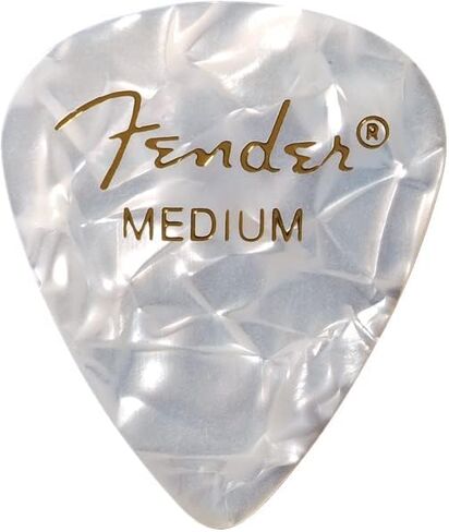 Fender Premium Celluloid 351 Shape Picks, Medium, White Moto - 36 Pack in Saudi Arabia