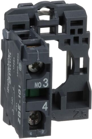 Schneider Electric ZB5AZ101 Harmony XB5 كتلة ملامسة واحدة مع طوق تثبيت الجسم للآلات الصناعية والتصنيع ، محطة المشبك المسمار ، 1NO in Saudi Arabia