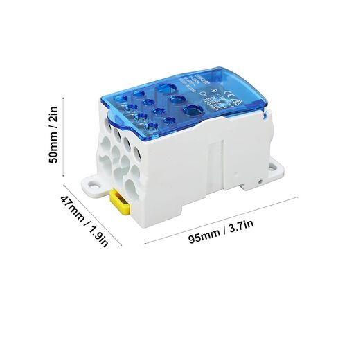 Generic Discover Power Power Bolection Box Single C45 250A UKK250 TYPE RAIL SPRSTING مع كتل توزيع الطاقة المقسمة 690V DIN (الأزرق) ، عام 9T1IYFA54P-13 in Kuwait