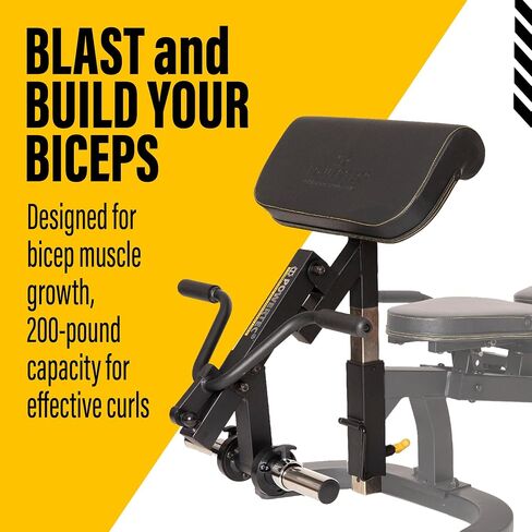 Powertec Fitness Workbench Curl Weight Machine Machinments ، 200 رطل. السعة - معدات تمارين ذات عضلات ذات ثبات ذات جثثية ذاتية in Saudi Arabia