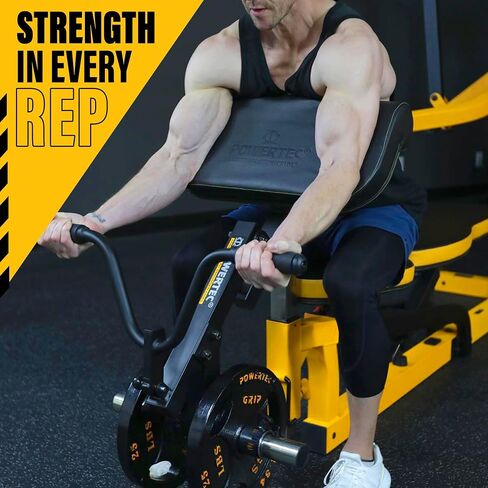 Powertec Fitness Workbench Curl Weight Machine Machinments ، 200 رطل. السعة - معدات تمارين ذات عضلات ذات ثبات ذات جثثية ذاتية in Saudi Arabia