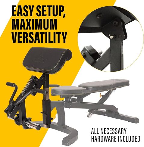 Powertec Fitness Workbench Curl Weight Machine Machinments ، 200 رطل. السعة - معدات تمارين ذات عضلات ذات ثبات ذات جثثية ذاتية in Saudi Arabia