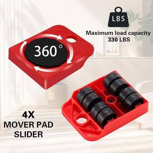 Furniture Lift Mover Tool Set, Furniture Movers with Four 360°Wheels, Furniture Lifter Tool,Furniture Mover Dolly Set for Refrigerator,Sofa in Saudi Arabia