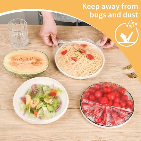 200 Bowl Covers Shower Caps for Sourdough Bread Proofing Large Elastic Reusable Plastic Wrap for Food Storage Baking Rising Meal-Prep Fermentation BPA-Free Keep Food Fresh in Saudi Arabia