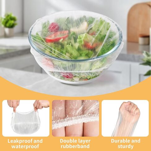 200 Bowl Covers Shower Caps for Sourdough Bread Proofing Large Elastic Reusable Plastic Wrap for Food Storage Baking Rising Meal-Prep Fermentation BPA-Free Keep Food Fresh in Saudi Arabia