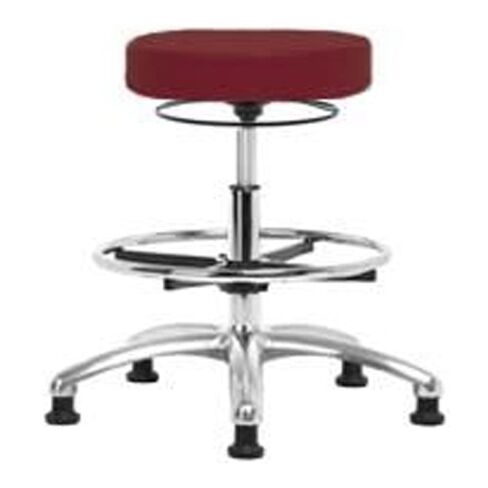 Thomas VMBSO-CR-CF-RG-c8546 Medium Bench Height Stool with Chrome Base, Chrome Foot Ring, Glide, Blue in Kuwait