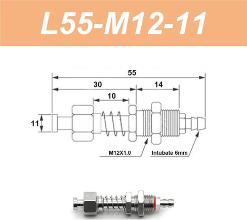 Vacuum Suction Cup Base 11mm Hardware Manipulator Fixture Tail Air Inlet 1Pcs(L53-M10-11) in Saudi Arabia