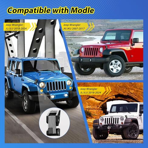 Aluminum Hood Latch Lock Catch Compatible with Jeep Wrangler 2007-2017 JK/JKU, 2018-2022 JL/JLU, 2020-2024 Gladiator, 1 Pair in Saudi Arabia