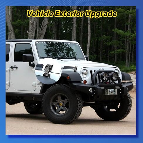 Aluminum Hood Latch Lock Catch Compatible with Jeep Wrangler 2007-2017 JK/JKU, 2018-2022 JL/JLU, 2020-2024 Gladiator, 1 Pair in Saudi Arabia