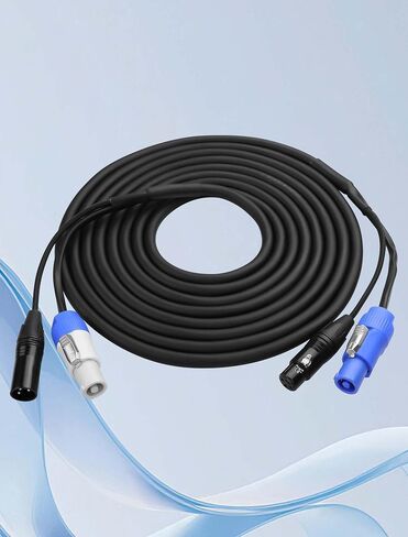 CERRXIAN 3.2 FT PowerCon and DMX Extension Cable, 13AWG AC Power DMX 3Pin XLR Signal Combo Cables for Stage Lighting, Concerts, Events in Saudi Arabia