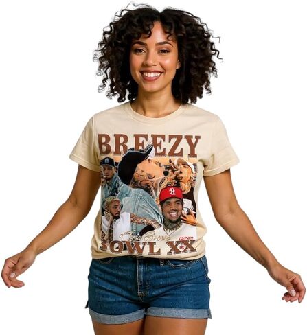 Breezy Bowl XX Collage Concert Outfit Merch Retro Shirt tee Fan Unisex BFF Chris Tour in Kuwait