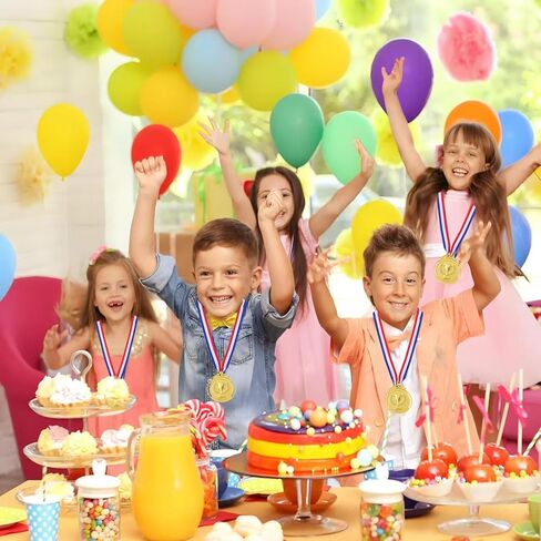 15 قطعة ميداليات جائزة الذهب الميداليات مع قلادات الشريط للرياضة والألعاب والمنافسة ومكافآت الطلاب وعروض المواهب والحفلات والأسلوب الأولمبي ، 2 بوصة in Kuwait