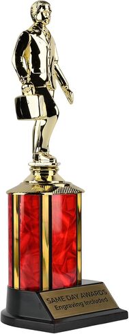 Dundie Award Trophy 9 " - جائزة GAG Classic Gold GAG مستوحاة من المسرحية الهزلية المكتبية - جائزة مخصصة للمشجعين لأحزاب الموظفين وأحداث الكوميديا in Kuwait