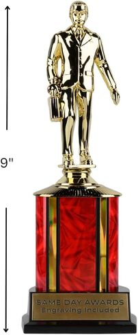 Dundie Award Trophy 9 " - جائزة GAG Classic Gold GAG مستوحاة من المسرحية الهزلية المكتبية - جائزة مخصصة للمشجعين لأحزاب الموظفين وأحداث الكوميديا in Kuwait