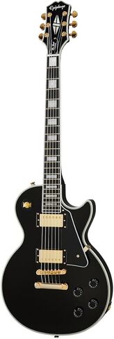 Epiphone مستوحى من Gibson Les Paul Custom ، الأبنوس مع حقيبة in Kuwait