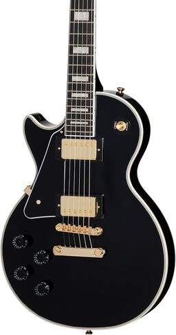 Epiphone مستوحى من Gibson Les Paul Custom ، الأبنوس مع حقيبة in Kuwait