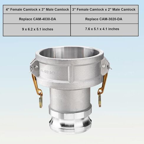 نوع الألومنيوم دا كام وخرطوم الأخدود تركيب 4 "أنثى camlock x 3" ذكور محول كاموك مخفض in Kuwait
