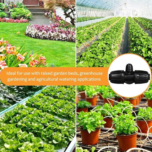 طقم تجهيزات الري بالتنقيط 1/2 بوصة: 18 قطعة موصلات مقفلة مقفلة لأنياب 1/2 "أنابيب الري بالتنقيط (1/2" معرف x0.6-0.65 " in Saudi Arabia