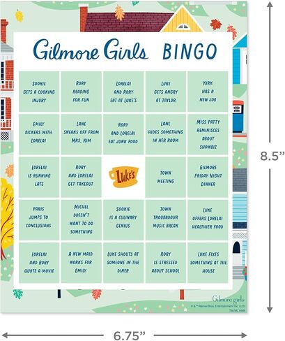 Hallmark Gilmore Girls Bingo Game Pad (6 تصميمات ، 102 ورقة) أمي هدية لعيد الأم in Saudi Arabia