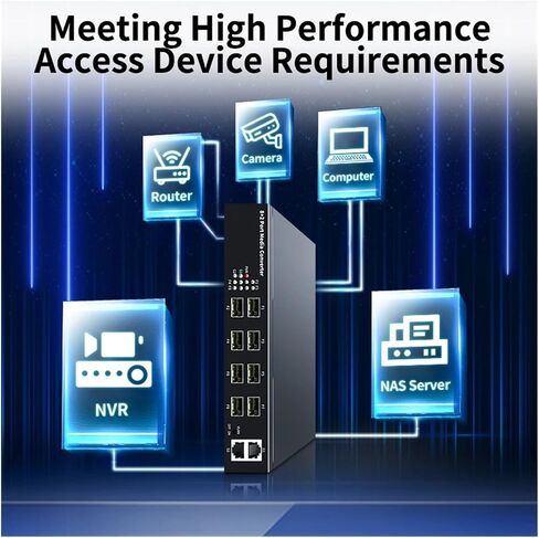Gigabit Media Converter 8 s-f.p Port 2 Rj45 Port 1000Mbps Optical Fiber Switch in Saudi Arabia