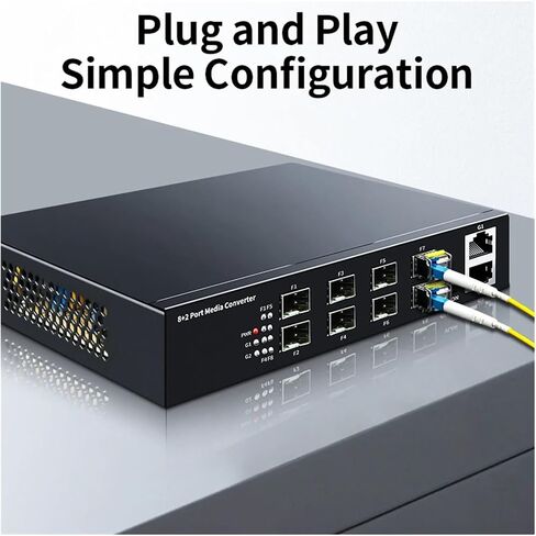 Gigabit Media Converter 8 s-f.p Port 2 Rj45 Port 1000Mbps Optical Fiber Switch in Saudi Arabia