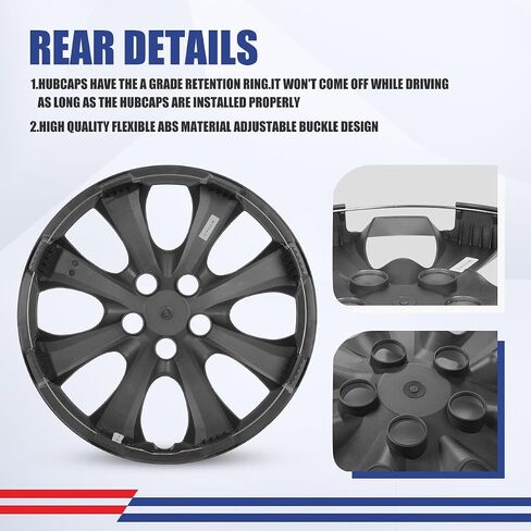 1 PC 15 Inch Replacement Hubcap Fit for 2005-2008 Toyota Corolla, Wheel Rim Cover Compatible with Toyota Corolla 15'' Steel Wheels, ABS & PC Material Hub Cap Only 1 PC (15-Inch, Lacquer) in Saudi Arabia