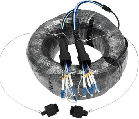 250m 2/4/6/8 Cores Outdoor Armored PDLC SC FC Singlemode TPU Waterproof 5mm Jumper Optical Fiber Extender 4C(2 cores LSZH LC-LC) in Saudi Arabia