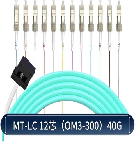 Fiber Optic Jumper MTP/MT-MPO-LC MT Male/Female Multimode 10 Gigabit 12 Core 24 Core OM3 OM4 Bundle 40G/100G Jumper (1 m, MT 12C OM3 40G) in Saudi Arabia