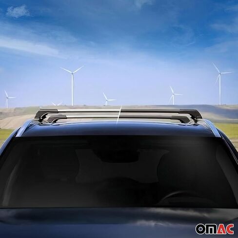 Omac Lockable Rack Rack Cross Bars Carrier Luggage Carrier لـ Kia Sorento 2021-2025 أسود مضاد للسرقة للسفر قوارب الزوارق تزلج التزلج على الجليد التزلج على الجليد in Saudi Arabia