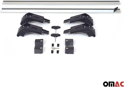 Omac Lockable Rack Rack Cross Bars Carrier Luggage Carrier لـ Kia Sorento 2021-2025 أسود مضاد للسرقة للسفر قوارب الزوارق تزلج التزلج على الجليد التزلج على الجليد in Saudi Arabia