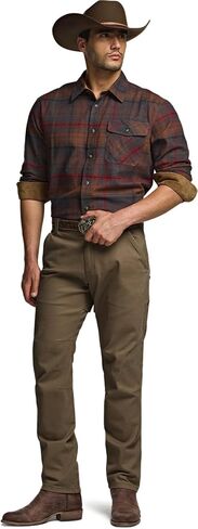 قميص CQR Men All Cotton Flannel ، زر طويل الأكمام غير الرسمي لأسفل قميص منقو in Kuwait