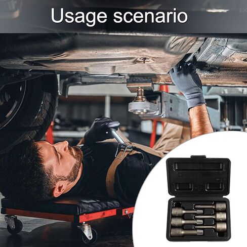 6pcs 3/8 تالفة رأس المسمار المسمار التالفة إصلاح أداة إزالة المسمار مع مربع حمل الصلب محمول للصناعة in Kuwait
