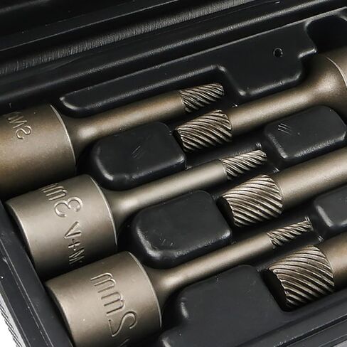6pcs 3/8 تالفة رأس المسمار المسمار التالفة إصلاح أداة إزالة المسمار مع مربع حمل الصلب محمول للصناعة in Kuwait