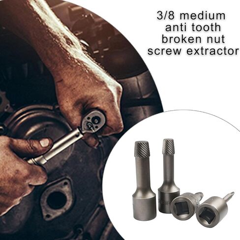 6pcs 3/8 تالفة رأس المسمار المسمار التالفة إصلاح أداة إزالة المسمار مع مربع حمل الصلب محمول للصناعة in Kuwait