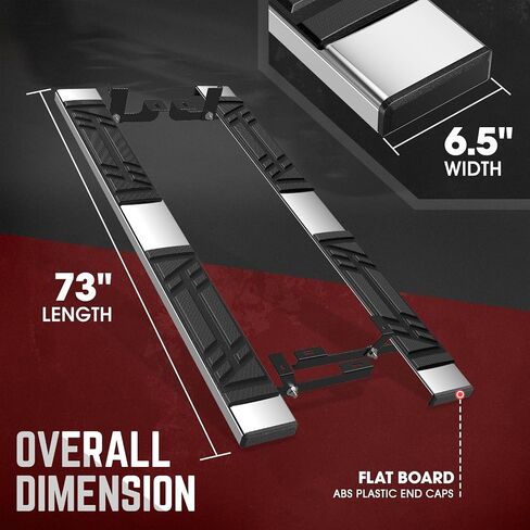 DNA MOTORING 6.5 Inches Flat Board Side Steps Running Boards Compatible with Cadillac XT6 2020-2025, STEPB-U-XT620-T1 in Saudi Arabia