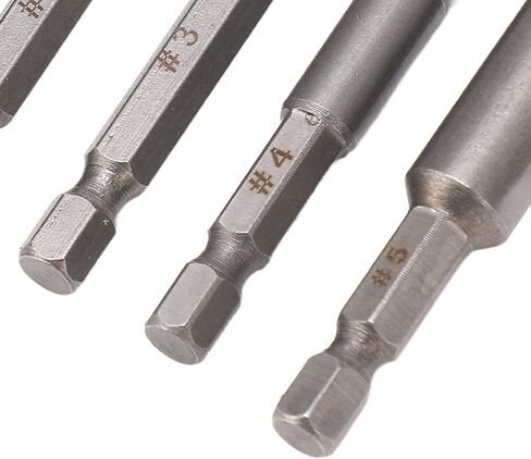 5Pcs Screw Extractor Set, 1/4in Hex Shank Carbon Steel Broken Bolt Extractor, Screw Extractor Kit for Home, Telecommunications, Automotive, Mechanical Maintenance Work in Saudi Arabia