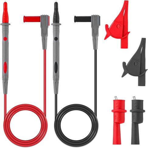 6PCS Multimeter Testive Test Leads Kit ، خيوط اختبار المكونات الموز مع مسبار الإبرة ، مجموعة خيوط متعددة المقاطع مع مقاطع التمساح 2MM و 4 مم لمجموعة اختبار القياس الكهربائي الرقمي Multimeter in Saudi Arabia