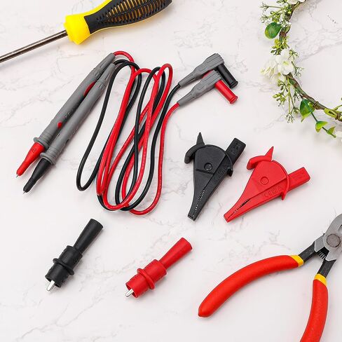 6PCS Multimeter Testive Test Leads Kit ، خيوط اختبار المكونات الموز مع مسبار الإبرة ، مجموعة خيوط متعددة المقاطع مع مقاطع التمساح 2MM و 4 مم لمجموعة اختبار القياس الكهربائي الرقمي Multimeter in Saudi Arabia