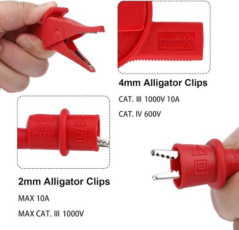 6PCS Multimeter Testive Test Leads Kit ، خيوط اختبار المكونات الموز مع مسبار الإبرة ، مجموعة خيوط متعددة المقاطع مع مقاطع التمساح 2MM و 4 مم لمجموعة اختبار القياس الكهربائي الرقمي Multimeter in Saudi Arabia